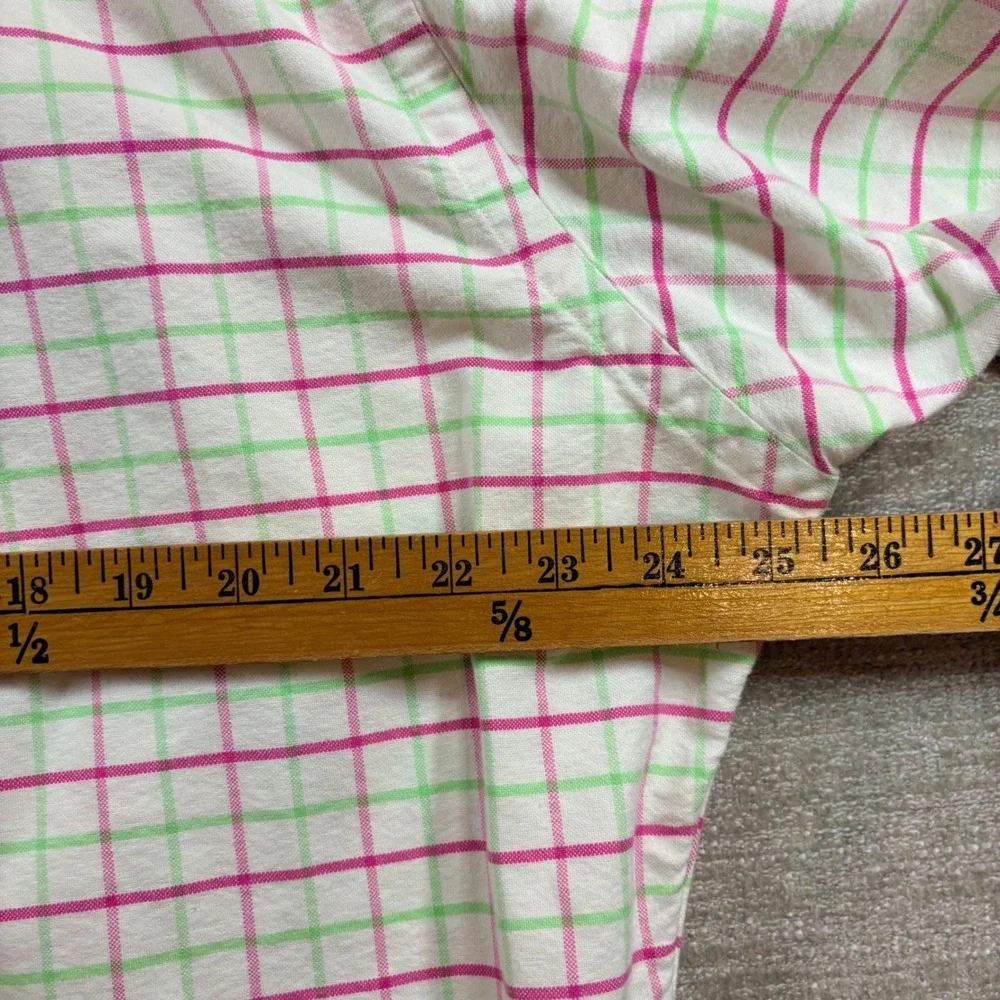 Polo‎ Ralph Lauren Mens 16.5 LG Classic Fit Pastel Shirt Pink Green Check Easter